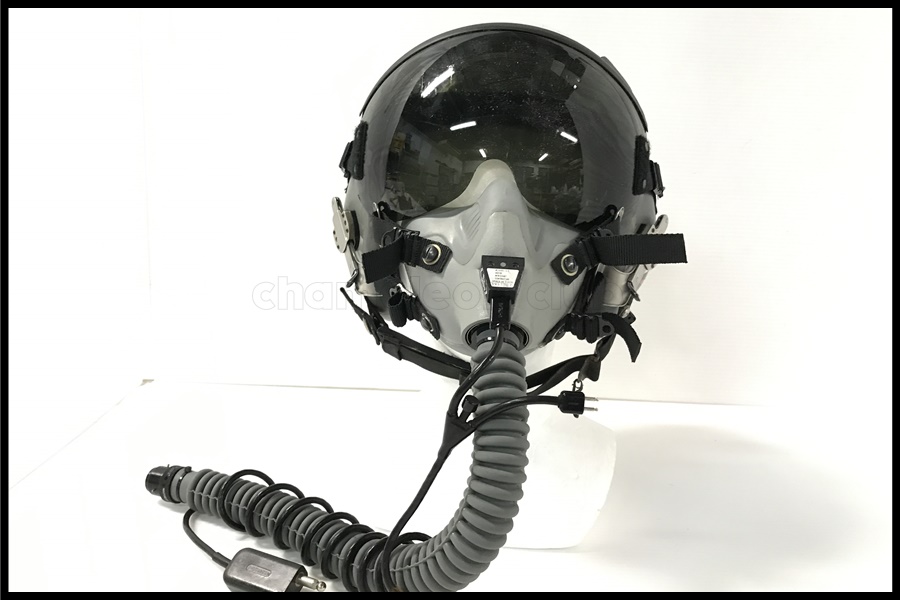 米軍実物 GENTEX HGU-55Pフライトヘルメット 酸素マスク マイクヘッド 