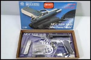 「MGC S&W M59 ABSモデルガン シルバーフレーム 組立キット SPG 現状品 太陽にほえろ」買取実績